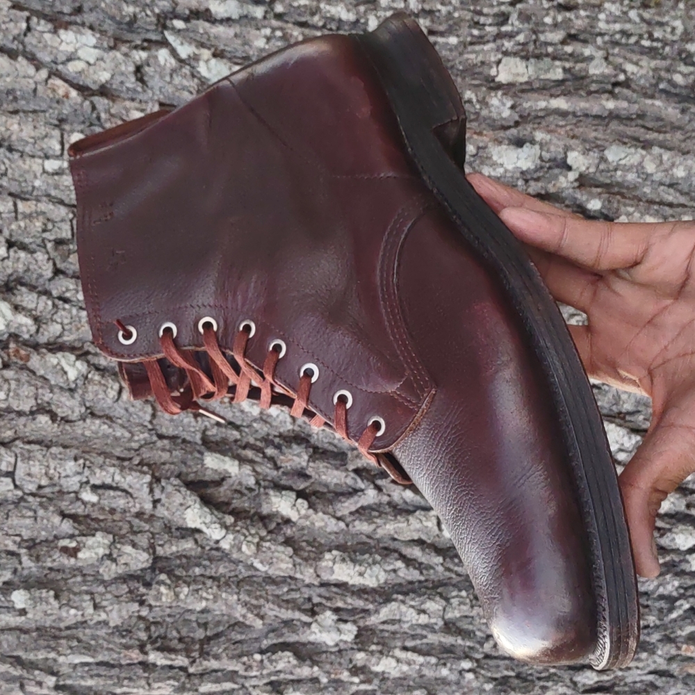 European Men's Pebble Leather Steel Toe Super Duty Boot